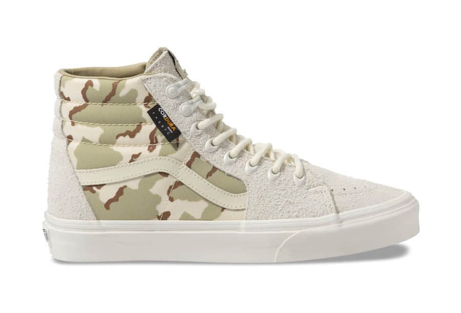 Vans与Cordura合作打造全新的Old Skool和Sk8-Hi并推出“Desert Camo”配色，你看如何？