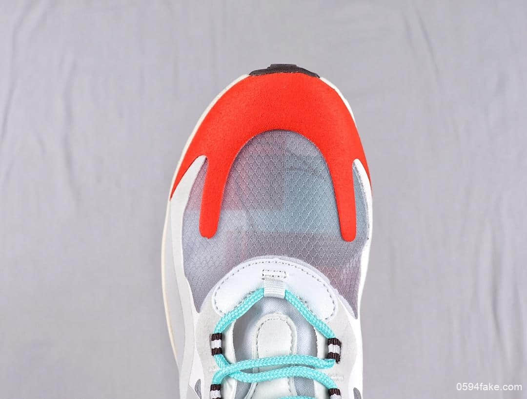 耐克Nike React Air Max 270公司级高品质混合科技后掌半气垫慢跑鞋 货号：AT6174-200