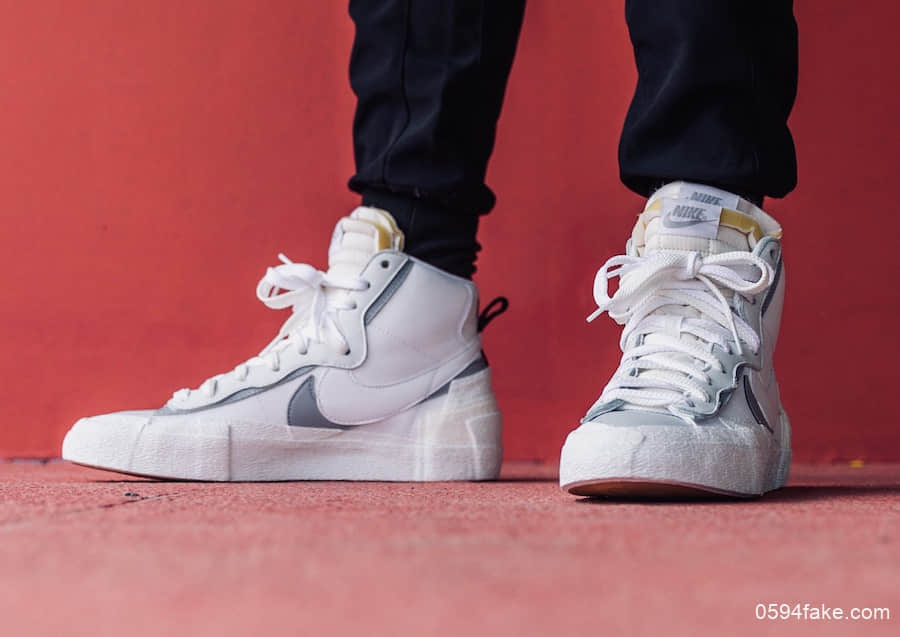 Sacai x Nike Blazer Mid新配色“Wolf Grey”！百搭中性色调！ 货号：BV8072-100