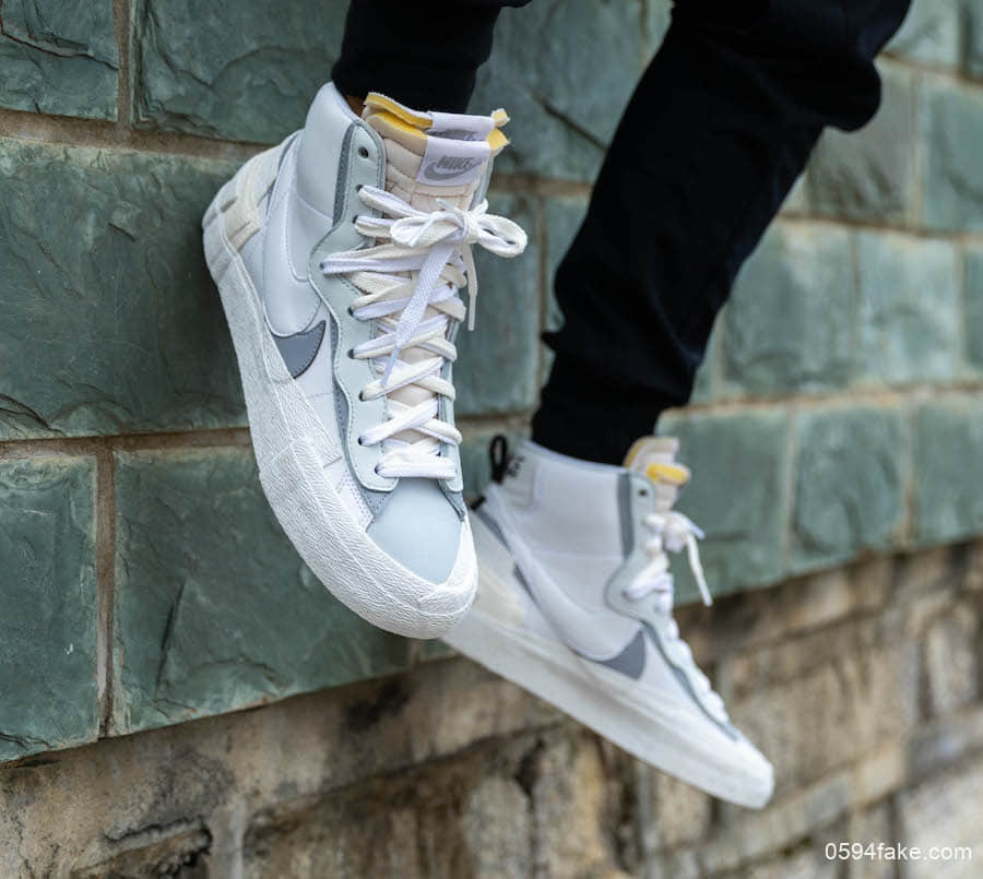 Sacai x Nike Blazer Mid新配色“Wolf Grey”！百搭中性色调！ 货号：BV8072-100