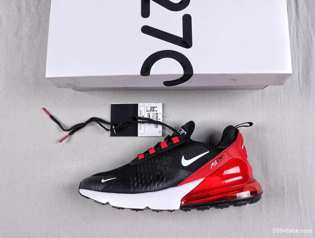 耐克Nike Air Max 270纯原版本最高工艺唯一原底气垫后半掌气垫慢跑鞋 货号：AH8050-022