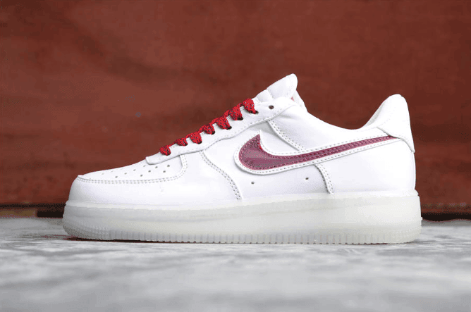 Nike Air Force 1 De Lo Mio炫彩鸳鸯红蓝白 耐克公司级空军一号多米尼加正确水晶果冻底抽屉原盒 货号：BQ8448-100