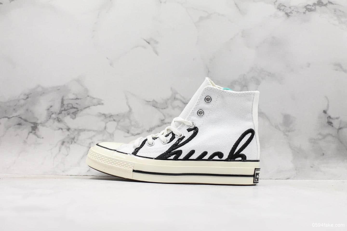 匡威Converse Chuck 1970s公司级版本真标硫化双围条正确硅蓝中底高帮帆布鞋 货号：165553C