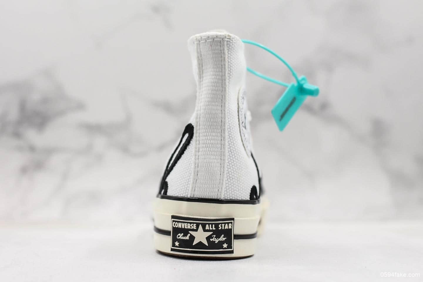 匡威Converse Chuck 1970s公司级版本真标硫化双围条正确硅蓝中底高帮帆布鞋 货号：165553C