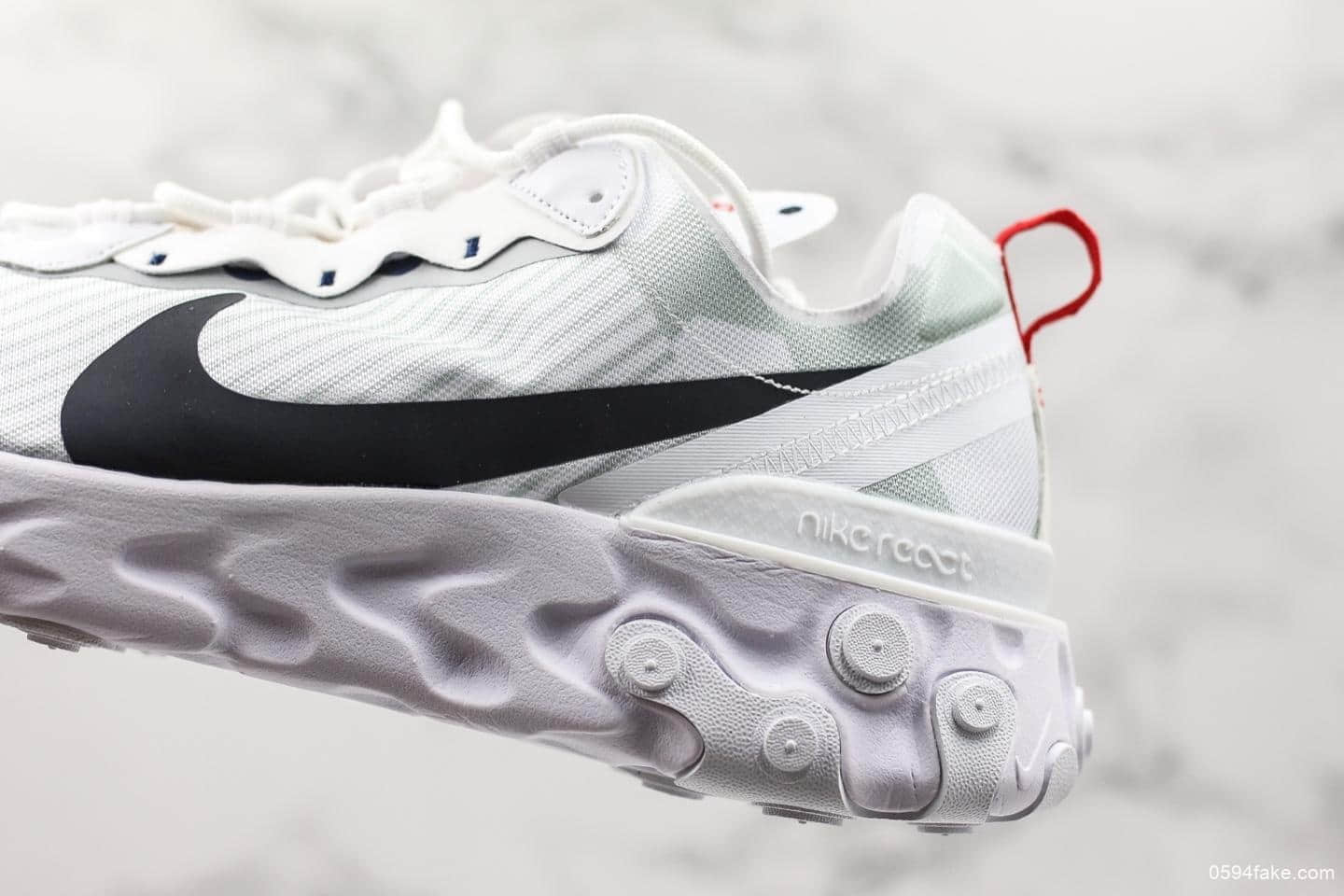 耐克Nike react element 87 undercover耐克87款公司级版本高桥盾联名透气薄纱面料运动休闲跑鞋 货号：CI9104-100