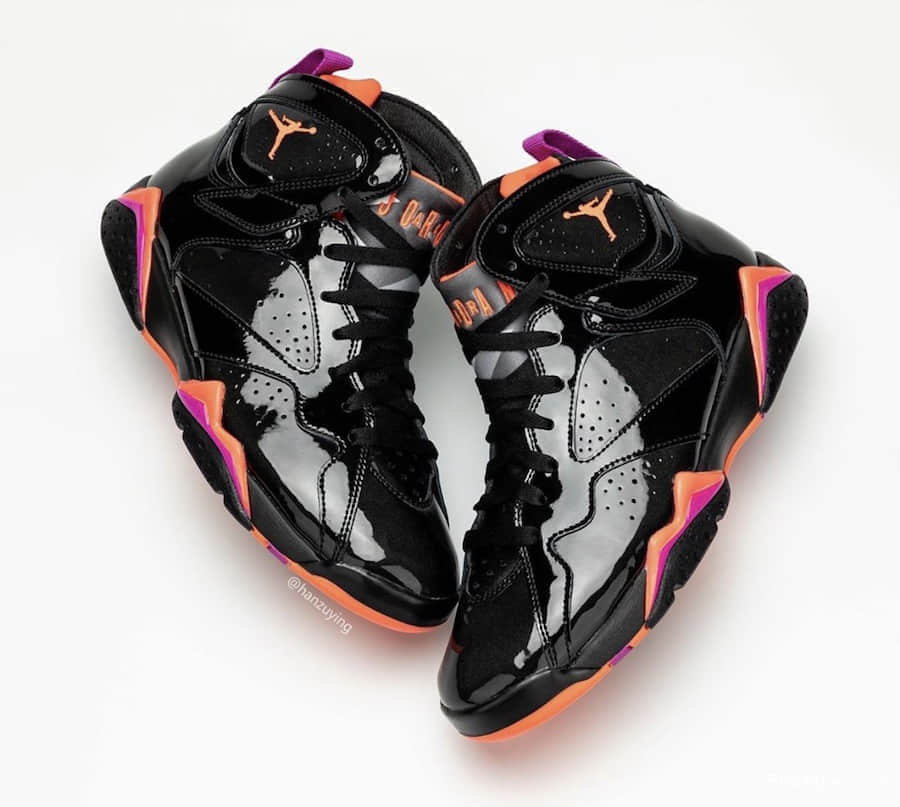 全漆皮鞋面酷到爆！Air Jordan 7 WMNS “Black Patent Leather”将于10月31日发售！ 货号：313358-006