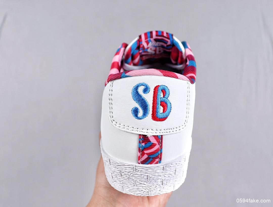 耐克Parra x Nike SB Blazer GT公司级开拓者低帮经典百搭休闲运动板鞋白皮马戏团三色彩钩联名款 货号：CN4507-100