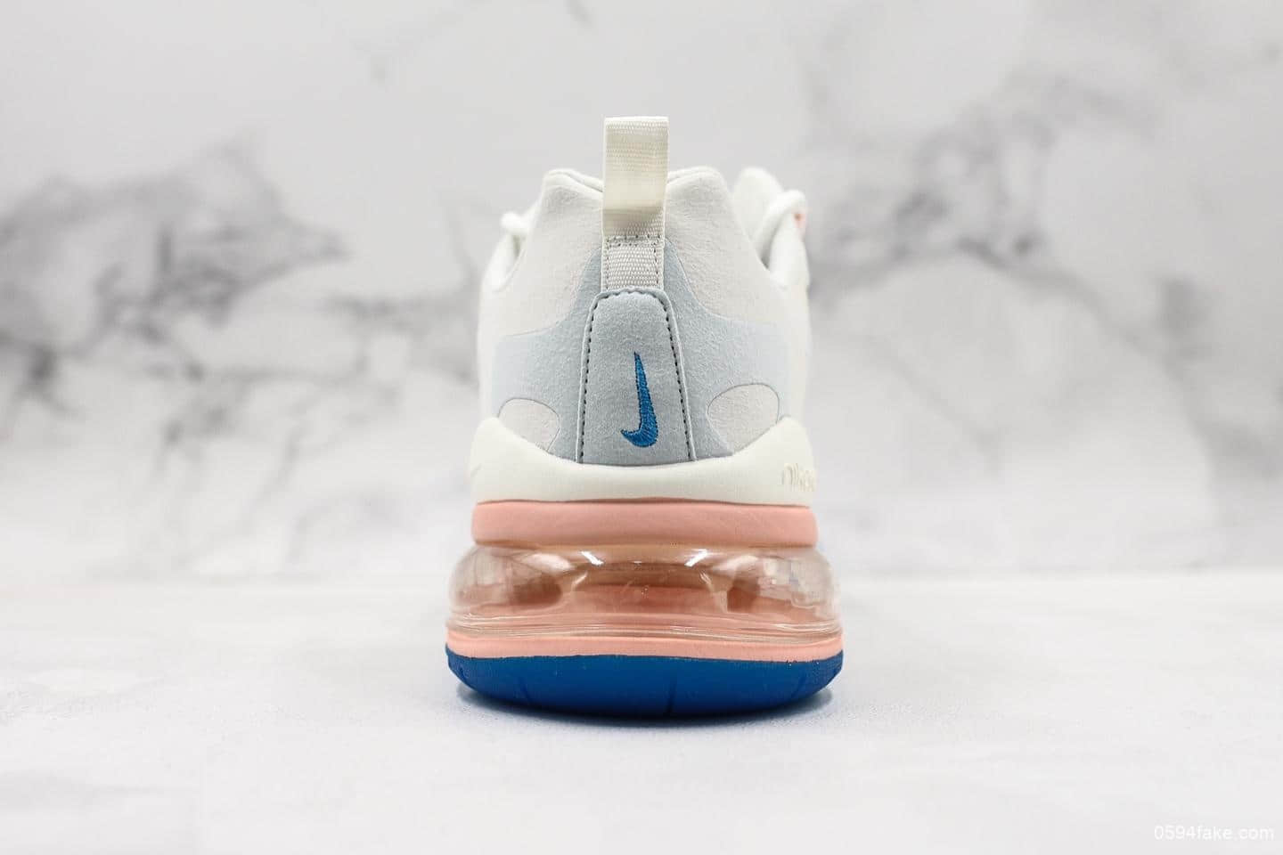 耐克Nike Air Max 270 React公司级小气垫运动跑鞋正品氮气缓震大底原标原盒区别市面通货版本 货号：AO4971-100