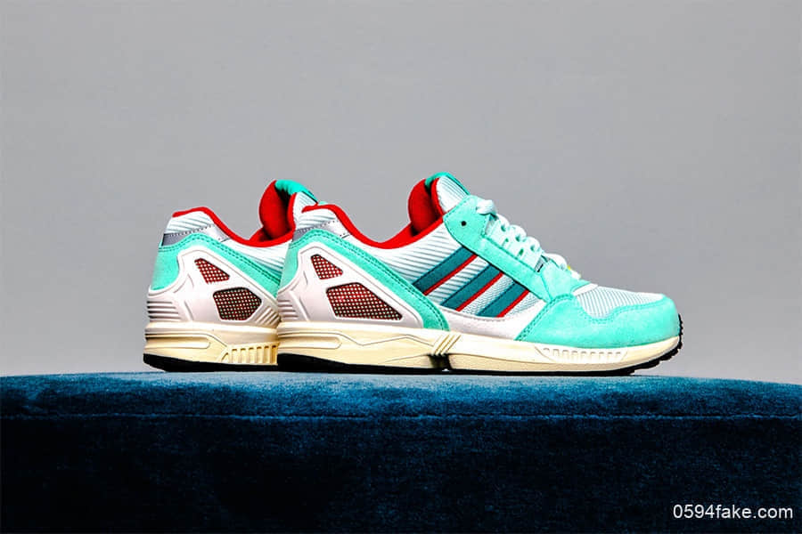 adidas Originals ZX 9000这款清新薄荷绿不容错过！ 货号：FU8403