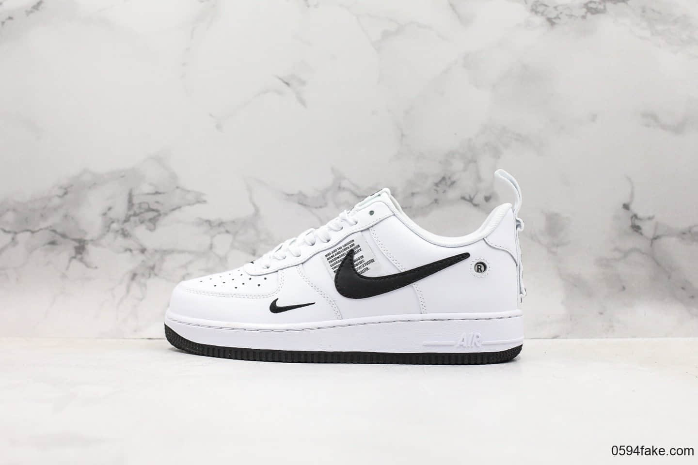 耐克Nike Air Force 1 Utility White纯原版本空军一号双勾全掌内嵌式Air Sole气垫缓震休闲板鞋 货号：CQ4611-100