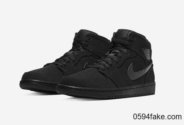 Air Jordan 1 Mid新配色登场！经典纯黑色调！低调百搭！