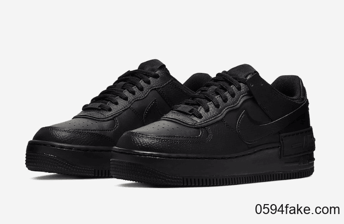 酷炫黑武士配色！这双Nike Air Force 1 Shadow“ Triple Black”闭眼入！ 货号：CI0919-001