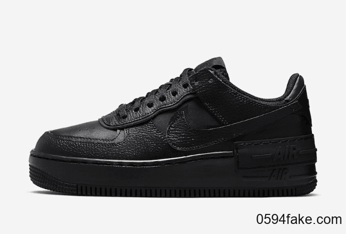 酷炫黑武士配色！这双Nike Air Force 1 Shadow“ Triple Black”闭眼入！ 货号：CI0919-001