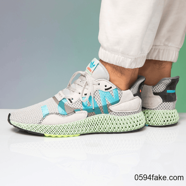 醒目文字印花！adidas Originals ZX 4000 4D全新配色现已发售！ 货号：EF9624