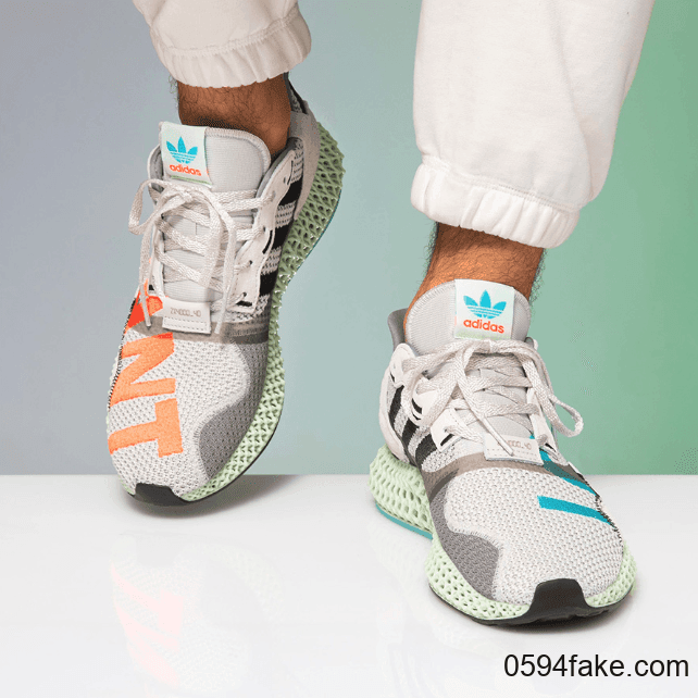 醒目文字印花！adidas Originals ZX 4000 4D全新配色现已发售！ 货号：EF9624