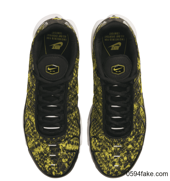 狂野黑黄蛇纹！这双Nike Air Max Plus“ Yellow Snakeskin”你能hod住吗？ 货号：CT1555-001