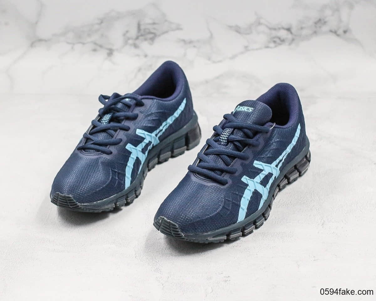 亚瑟士ASICS GEL-Quantum 180公司级版本4代量子系列硅胶回弹休闲运动跑步鞋夜蓝浅蓝配色