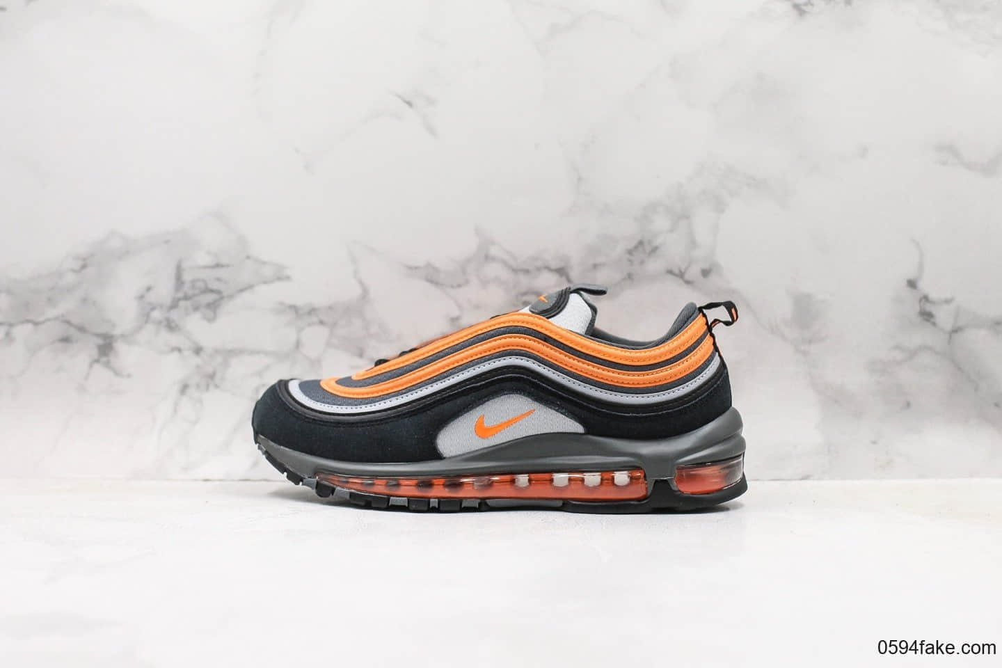 耐克Nike Air Max 97全新配色纯原版本子弹头97气垫鞋原档案数据开发 货号：921522-013