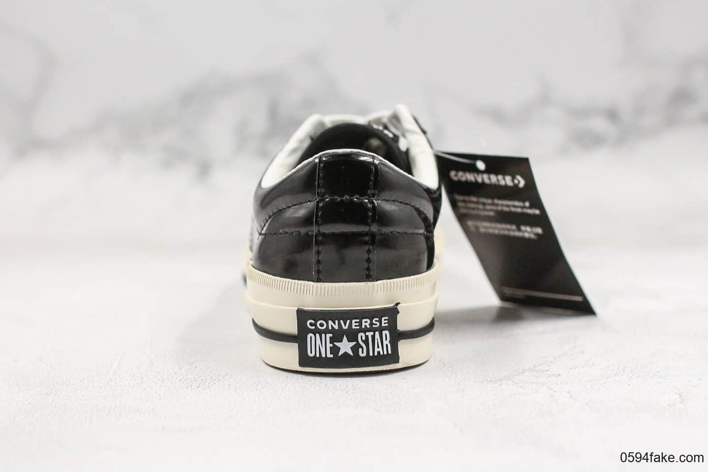 匡威Converse One Star木村一星硫化鞋黑白皮面板鞋公司级拼接头层牛皮正确蓝底原盒原标