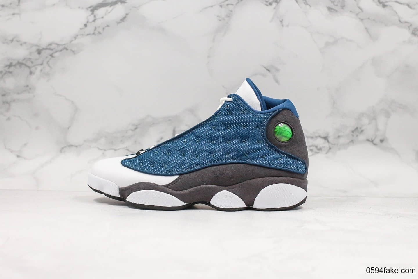 乔丹Air Jordan 13「Flint」AJ13海军蓝纯原版本回归款鞋底真碳板加持中底内置气垫原数据匹配色卡 货号：414571-401