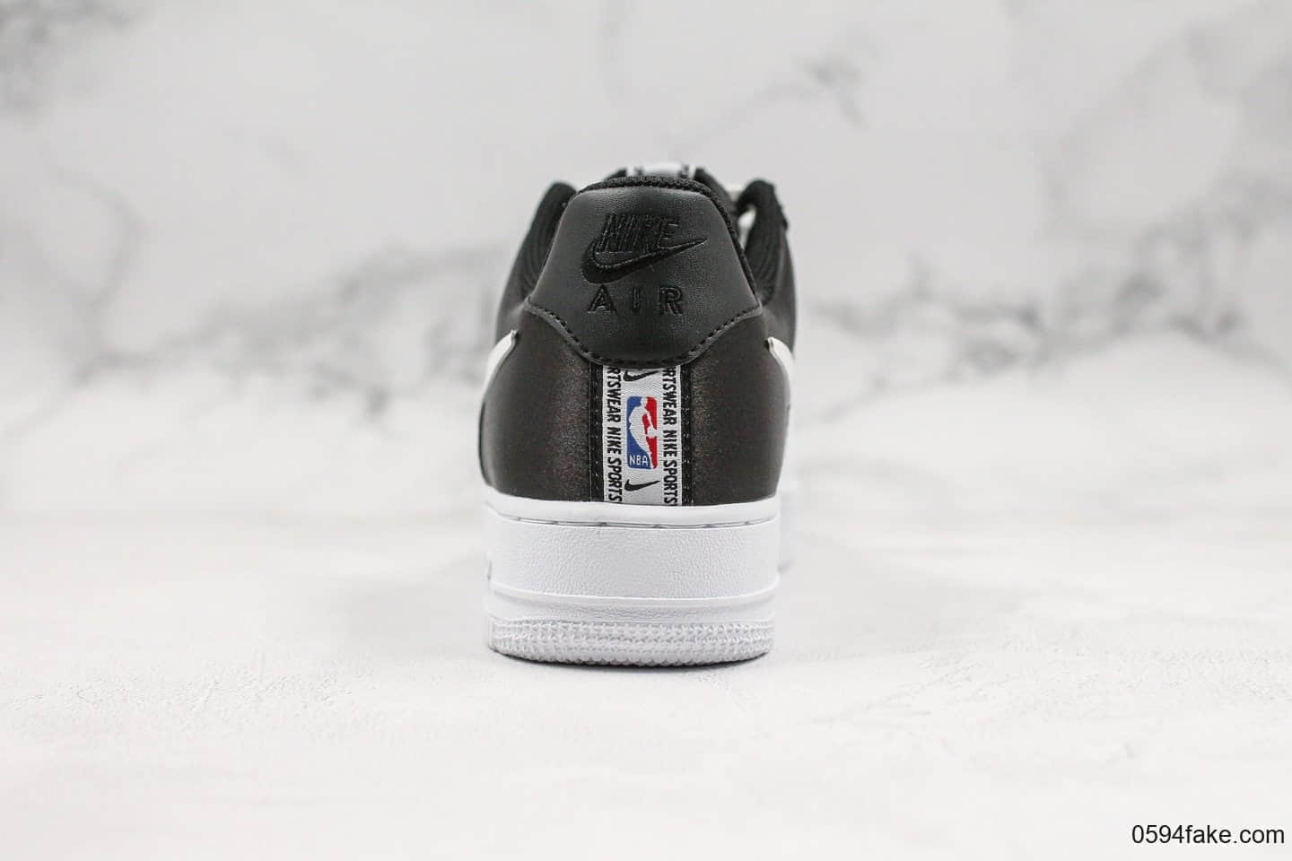 耐克Nike Air Force 1'07 LV8 1HO19纯原版本空军一号黑白丝绸NBA球队配色全头层皮质内置全掌气垫 货号：BQ4420-100