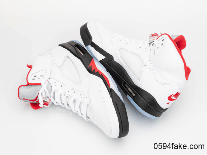 “流川枫”配色Air Jordan 5“Fire Red”最新实物图来了！看完分分钟种草！ 货号：CT4838-102