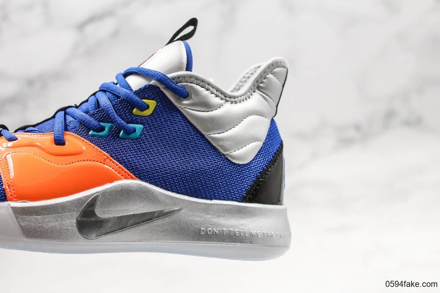 耐克Nike Pg3 x Nasa Opening Night纯原版本保罗乔治3代篮球鞋蓝银色内置Zoom气垫支持实战 货号：CI2666-400