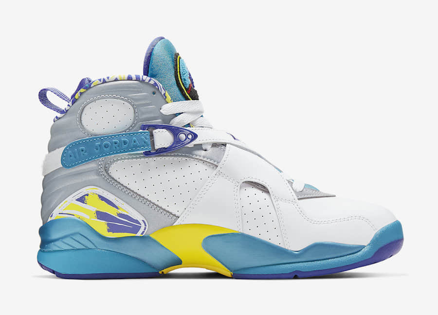 Air Jordan 8 “White Aqua” 货号：CI1236-100 