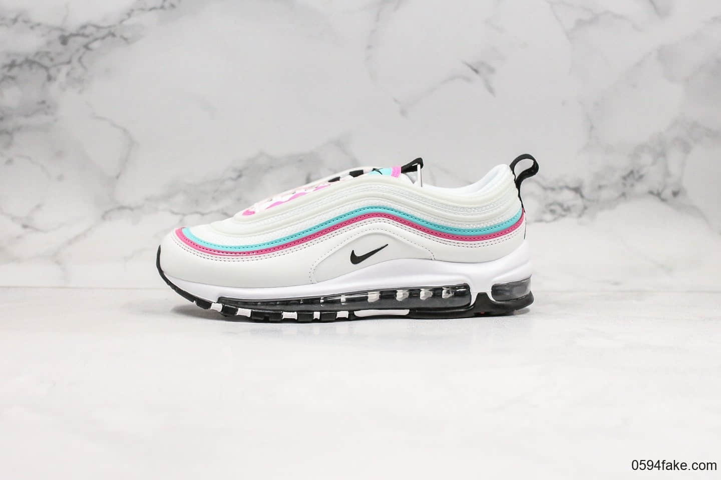 耐克NIKE AIR MAX 97纯原版本复古子弹气垫鞋MAX97白蓝紫粉色内置可视Max气垫原档案数据开发真小潘气垫 货号：CT6806-116