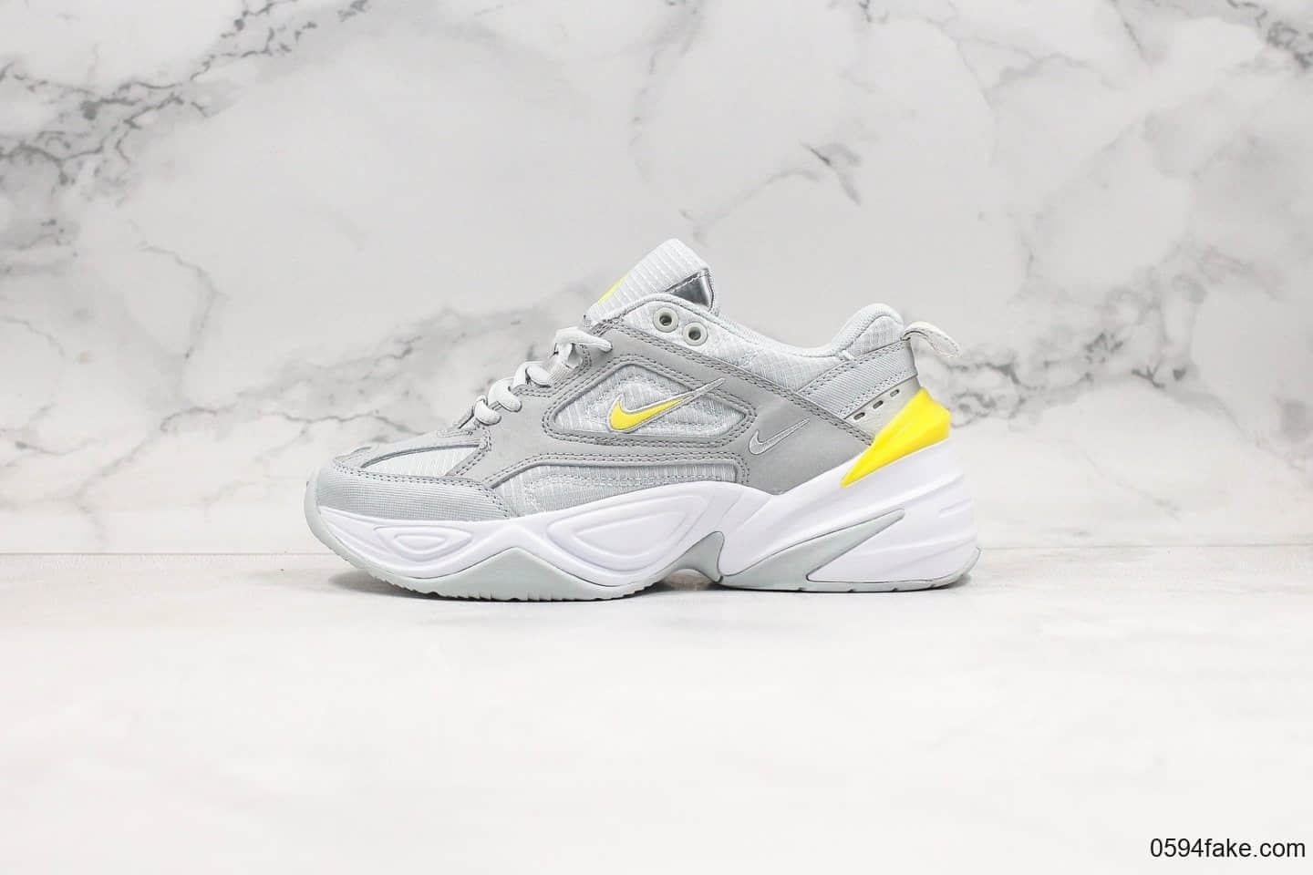 耐克Nike Air Monarch the M2K Tekno纯原版本复古休闲M2K老爹鞋米灰黄青岛原厂楦头纸板打造原盒原标 货号：CN0153-001