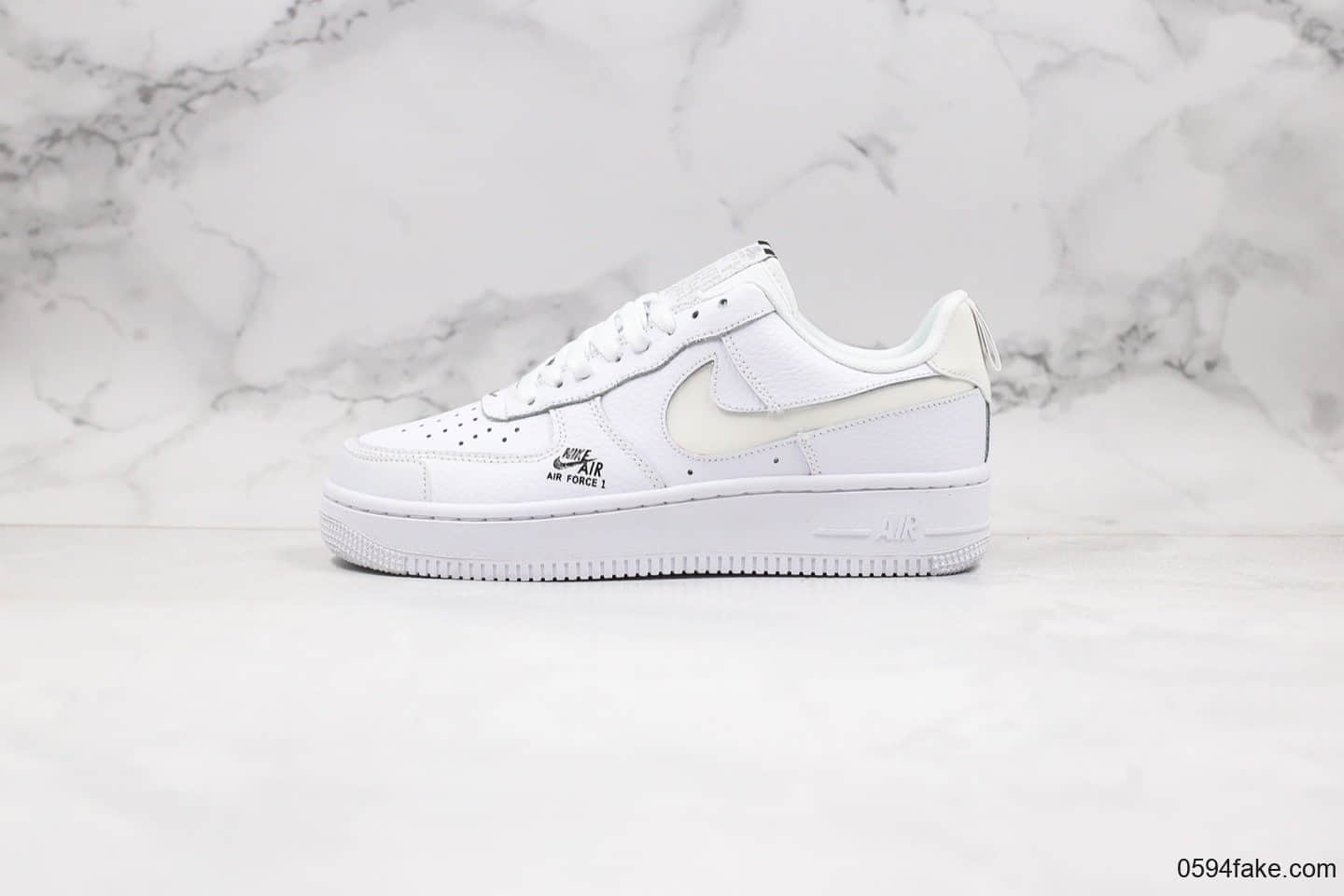 耐克Nike Air Force 1 Low 07纯原版本低帮空军一号侧边小LOGO白色内置全掌Sole气垫原盒原标 货号：CV3039-100