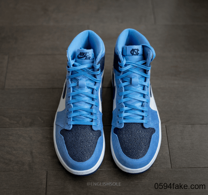 北卡Air Jordan 1“ UNC” PE实物图释出！真的难买！