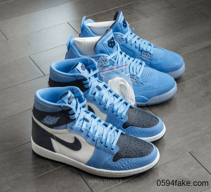 北卡Air Jordan 1“ UNC” PE实物图释出！真的难买！