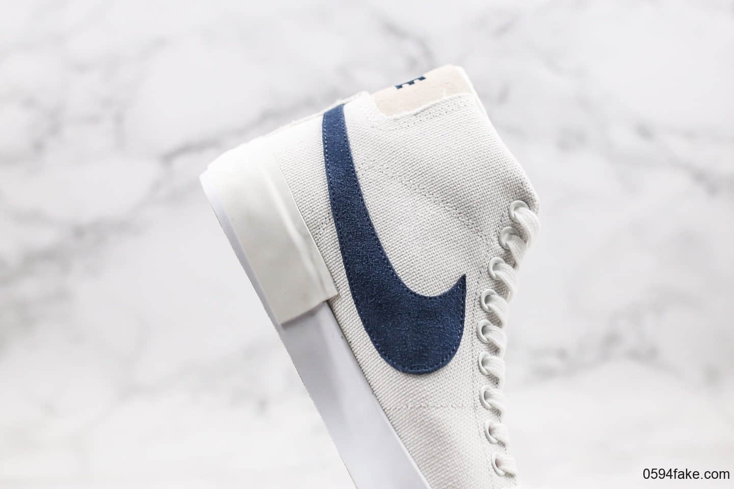 耐克Nike SB Zoom Blazer Mid Edge Hack Pack纯原版本开拓者SB高帮解构拆线大钩白灰深蓝红配色内置Zoom气垫 货号：CI3833-100