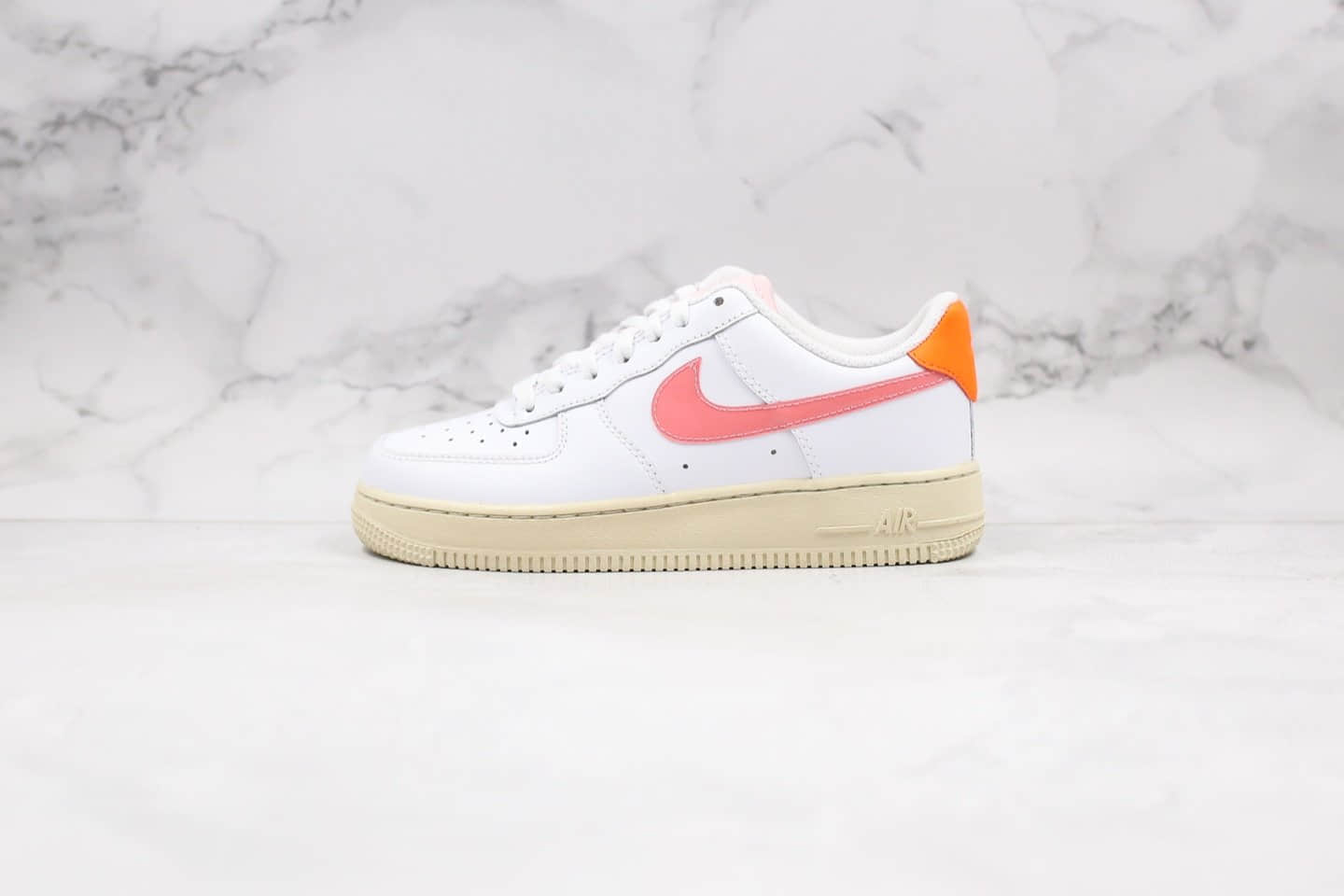 耐克Nike Air Force 1 Low White DigitalPink纯原版本低帮空军一号珊瑚粉配色内置气垫原盒原标 货号：CV3030-100