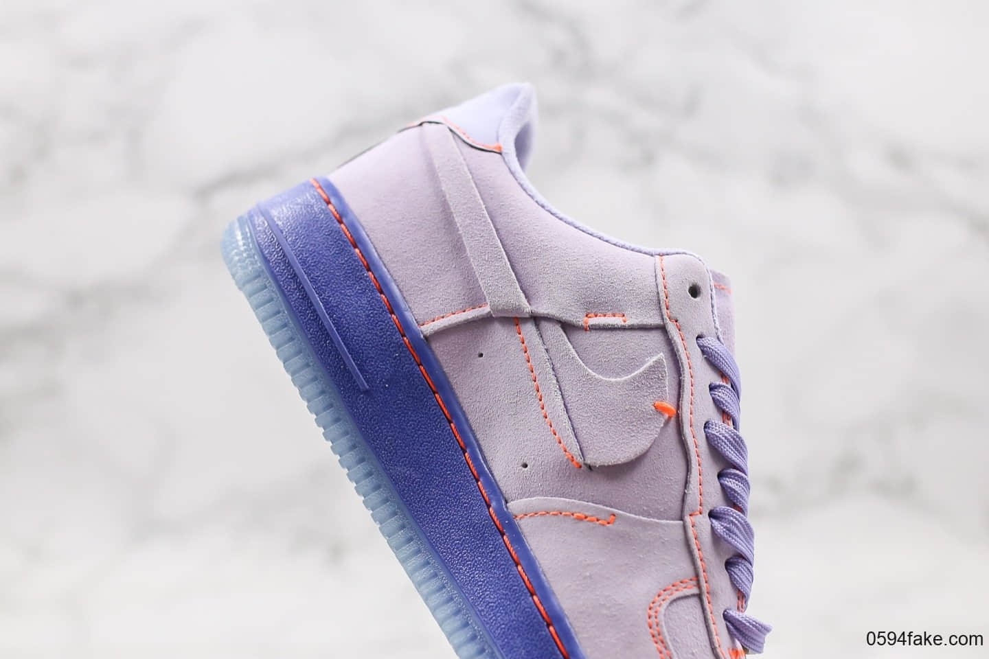 耐克Nike Air Force 1 07纯原版本低帮空军一号断勾紫罗兰配色内置全掌气垫正确无色差原盒原标 货号：CT7358-500