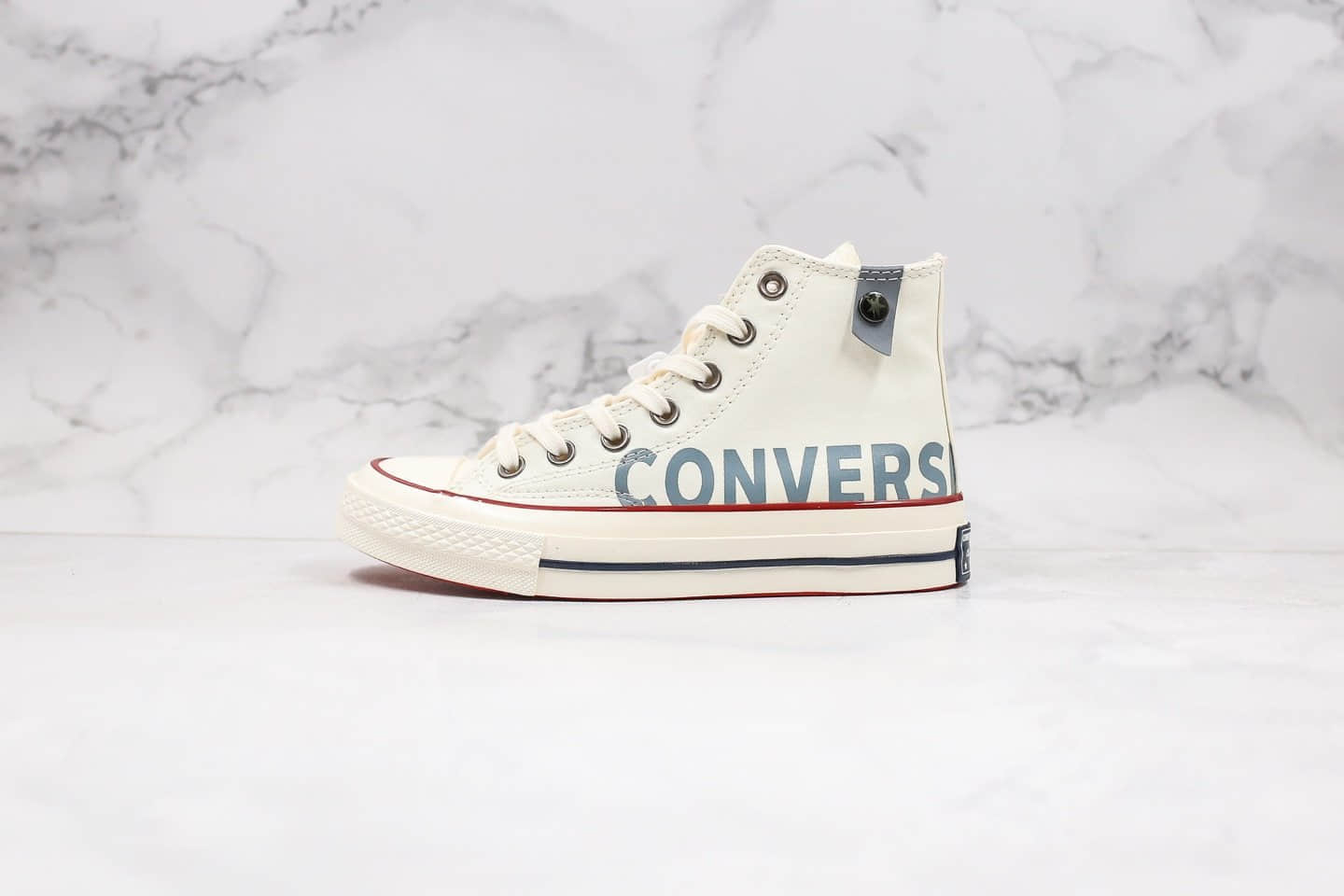 匡威Chinatown Market x Converse Chuck 70s联名款温变字母米白色公司级版本正确硅蓝中底原盒原标