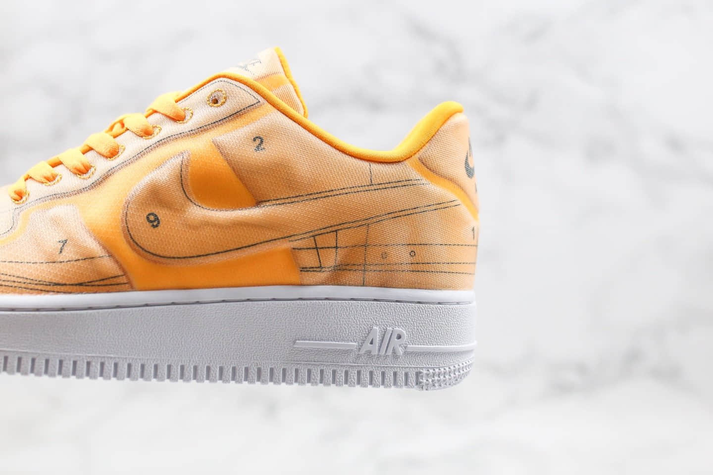 耐克Nike Air Force 1 LX Laser Orange纯原版本低帮空军一号图纸荧光橙配色内置气垫原盒原标 货号：CI3445-800