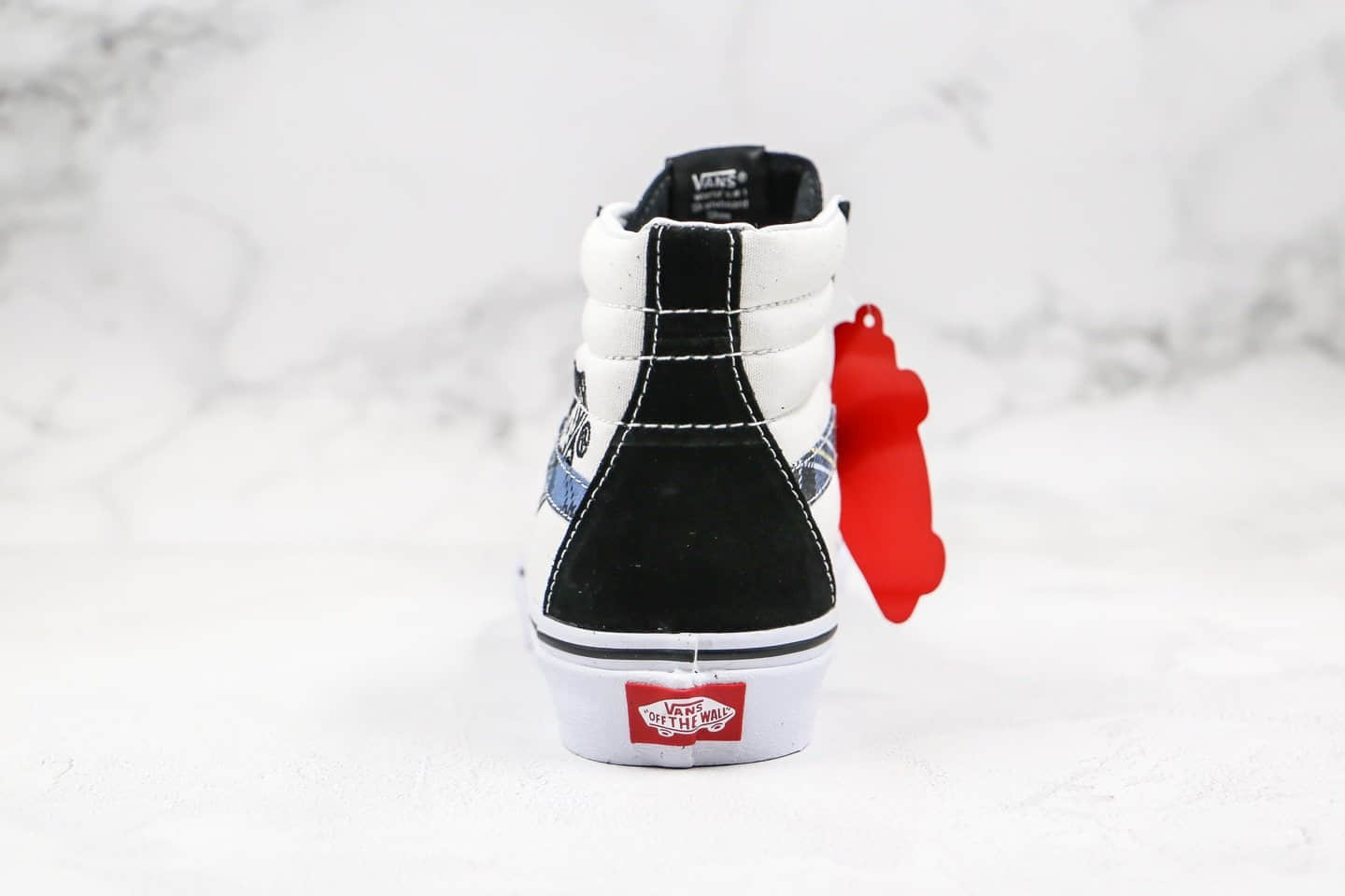 万斯Vans Sk8-Hi 2020款公司级版本高帮字母印花滑板图案黑白蓝色原厂硫化大底内置钢印 货号：VN0A391FTY9