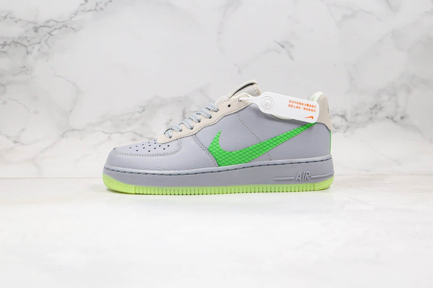 耐克Nike Air Force 1 LV8 Grey Green纯原版本低帮空军一号灰绿色格子内置气垫原楦头纸板打造 货号：CD0888-002