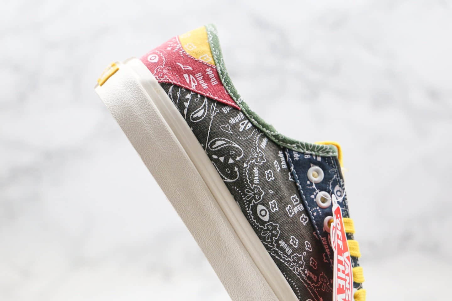 万斯Vans Paisley x Rhude公司级版本联名款腰果花系列配色原厂硫化大底原楦头纸板打造