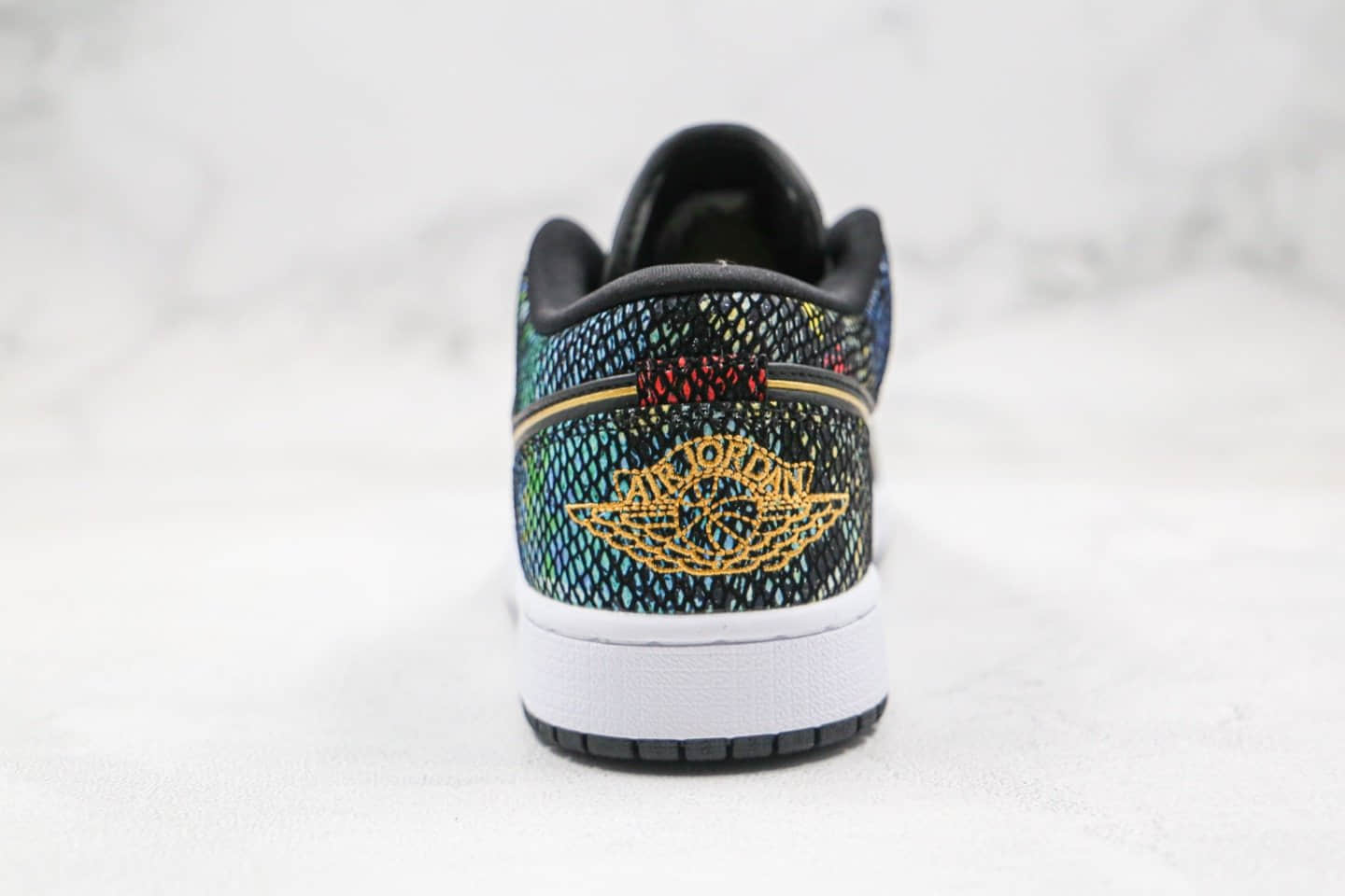 乔丹Air Jordan 1 Low BHM「Muiti-Colored Snakeskin」纯原版本低帮AJ1黑人月配色蛇鳞多彩蛇纹皮革原盒原标 货号：CW5580-001