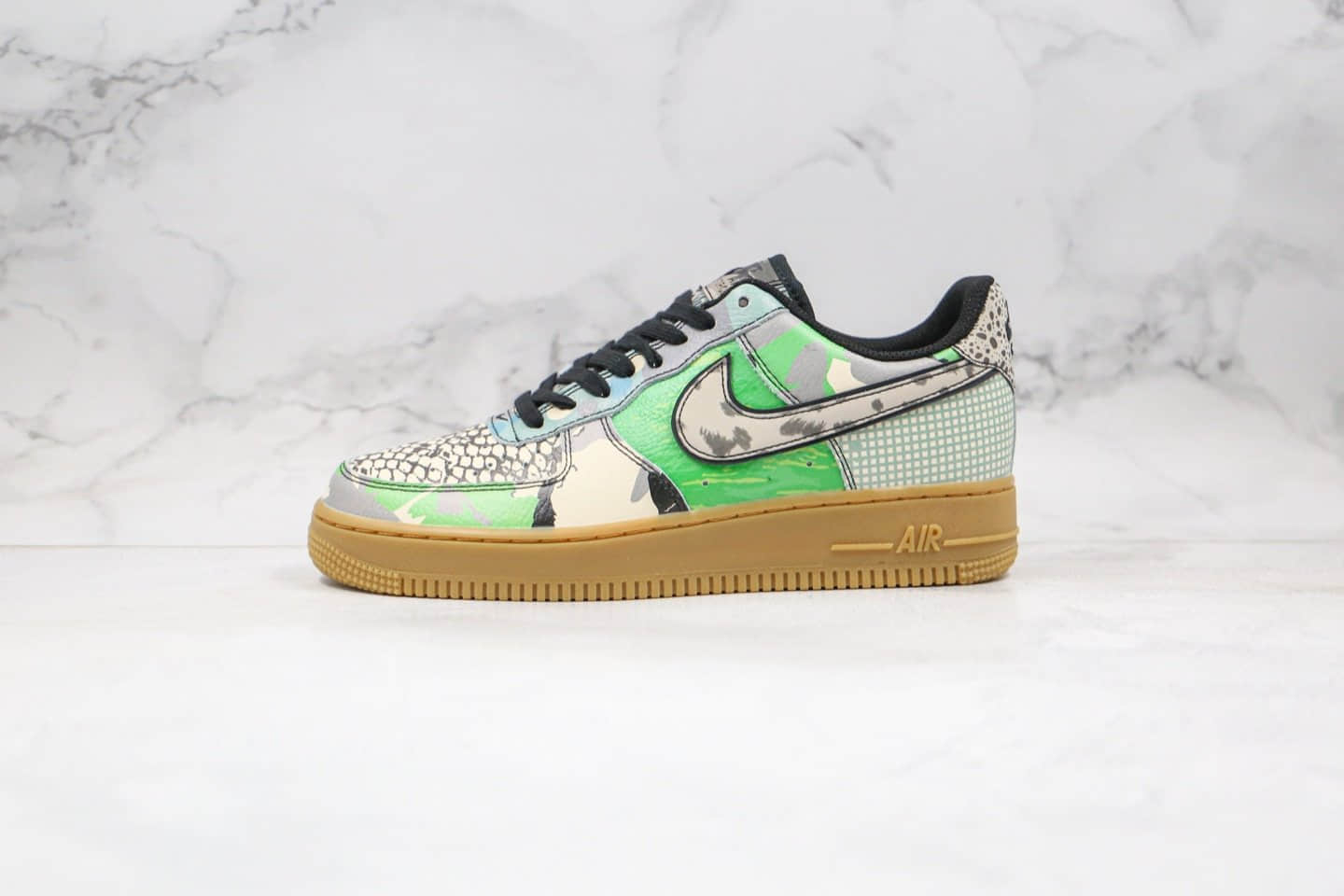 耐克Nike Air Force 1 Low City Of Dreams纯原版本低帮空军一号芝加哥主题豹纹野兽风格花纹拼接内置气垫原盒原标 货号：CT8441-002