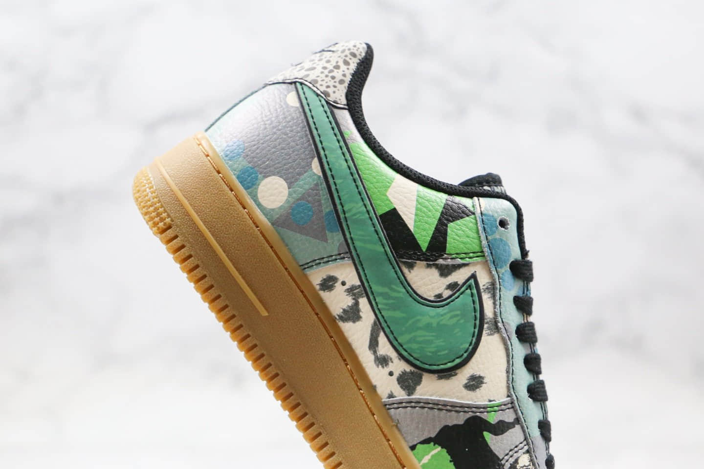 耐克Nike Air Force 1 Low City Of Dreams纯原版本低帮空军一号芝加哥主题豹纹野兽风格花纹拼接内置气垫原盒原标 货号：CT8441-002