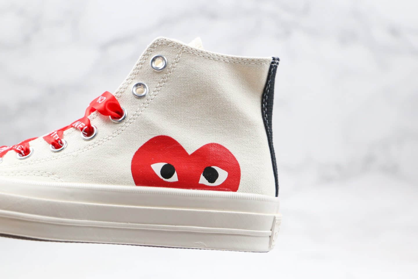 匡威Converse x CDG PLAY X CHANEL公司级版本香奈儿联名款川久保玲高帮帆布鞋原厂硫化大底正确香奈儿鞋带