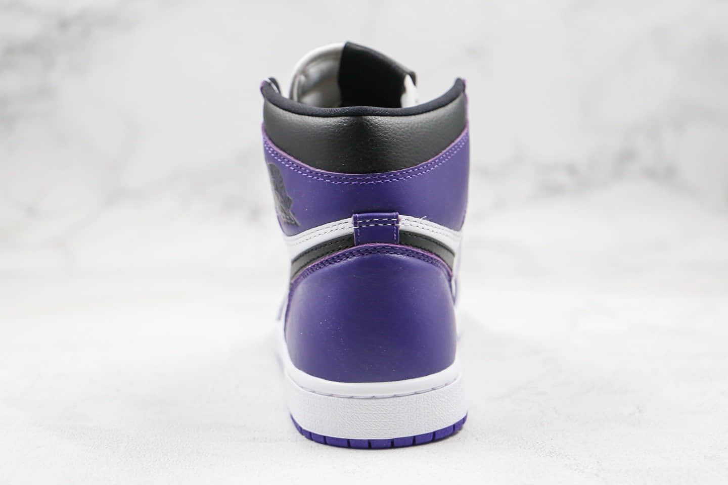 乔丹Air Jordan 1 Retro High OG Gym Purple纯原版本高帮AJ1新紫脚趾恶人紫色原厂头层皮革鞋面正确后跟定型 货号：555088-500