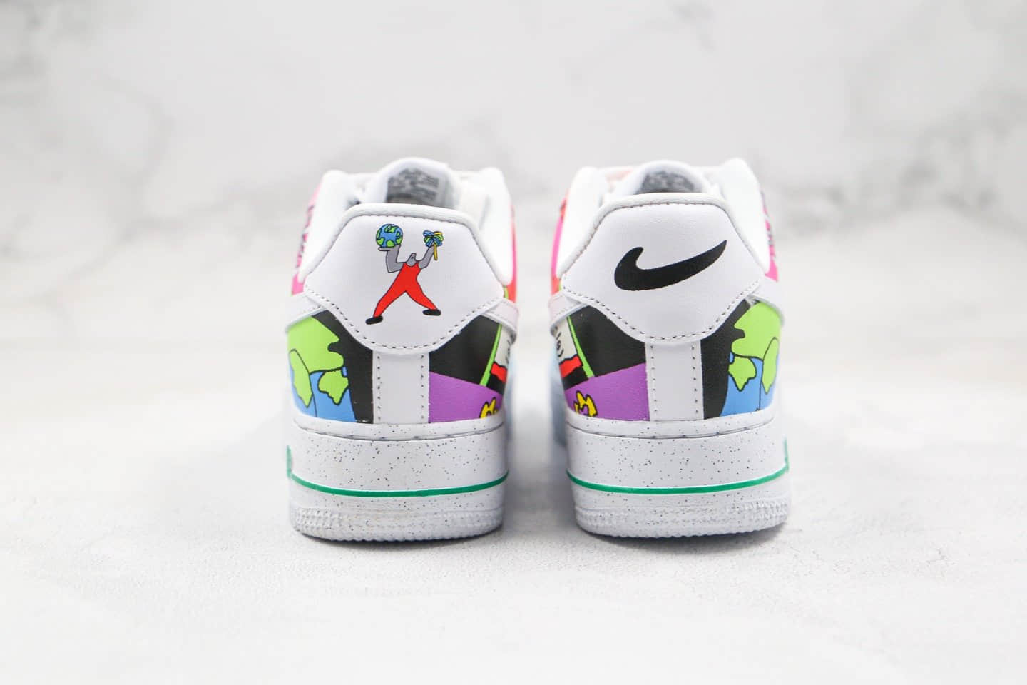 耐克Ruohan Wang x Nike Air Force 1 Low（2020）华人艺术家联名款插画师纯原版本低帮空军一号彩绘涂鸦内置气垫 货号：CZ3990-900