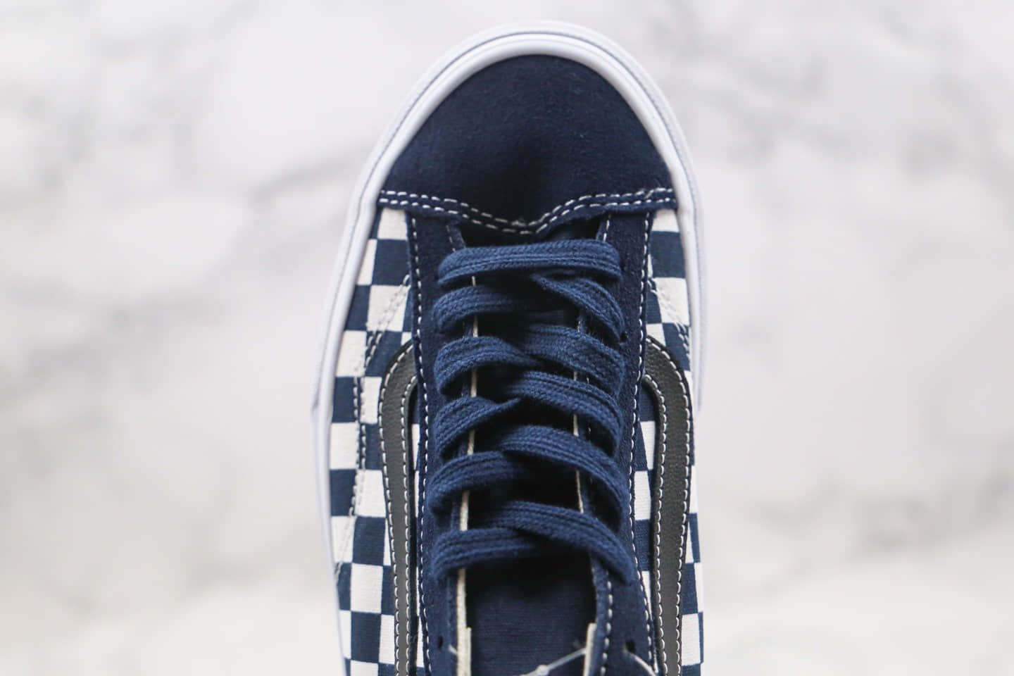 万斯Vans Style 36公司级版本棋盘格子藏蓝色原楦头纸板打造