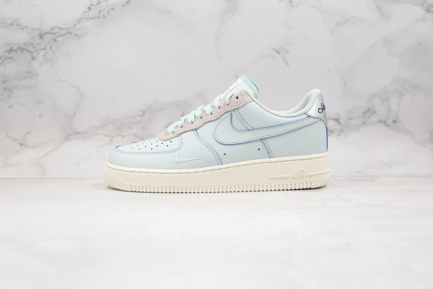 耐克Nike Air Force 1 LV8 Devin Booker (GS) Bule纯原版本低帮湖水蓝刮刮乐空军一号德文布克灰蓝 货号：CJ9716-001