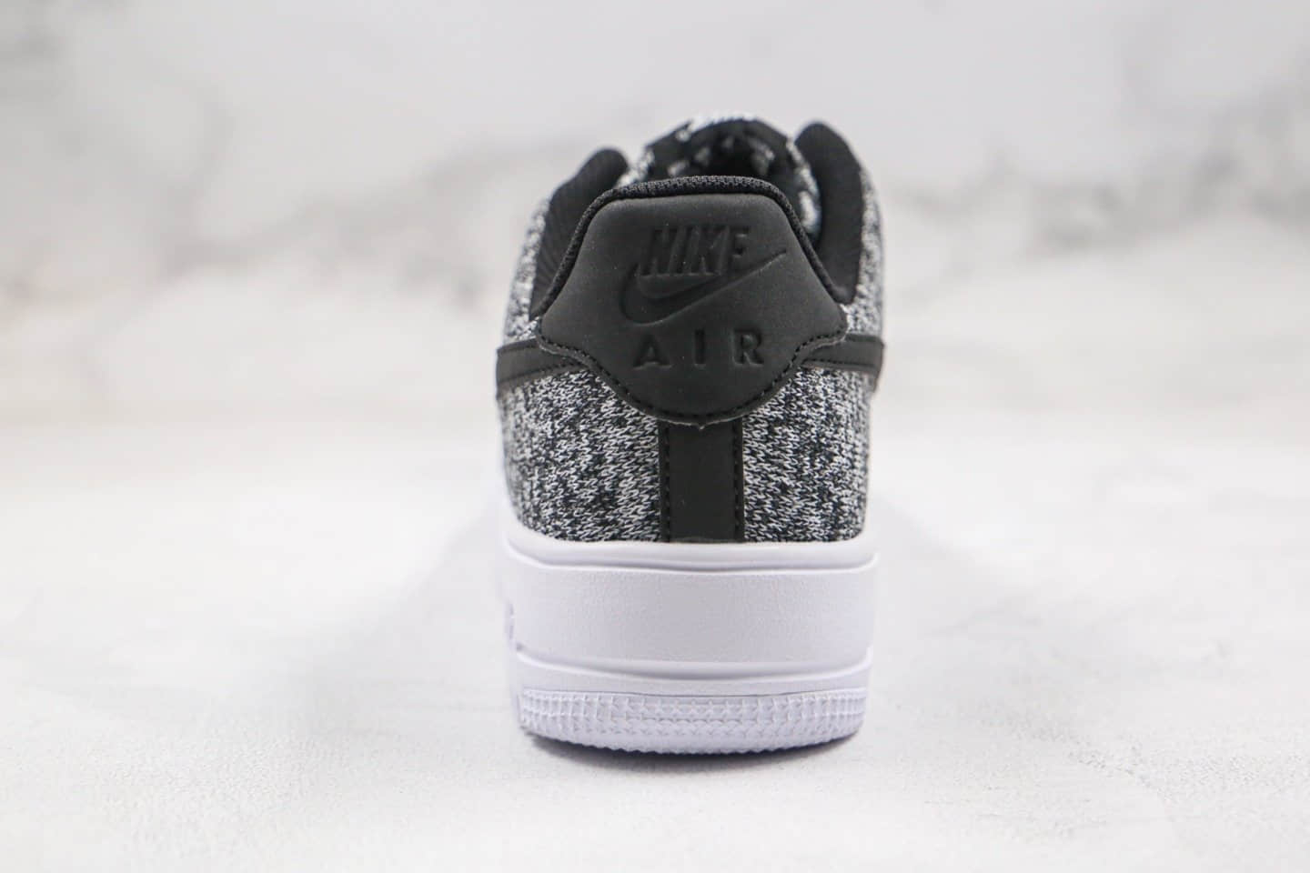 耐克Nike Air Force 1 Flyknit 2.0纯原版本低帮空军一号编织黑白色轻便型原盒原标 货号：AV3042-001